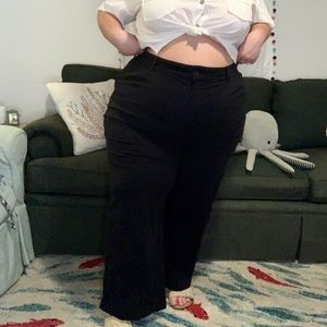 TORRID black linen trousers
